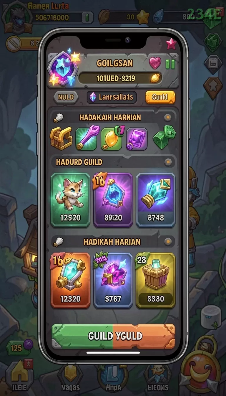 Cuplikan layar COINS — menu navigasi